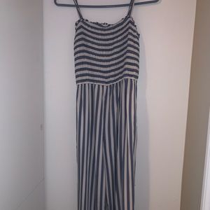 ABERCROMBIE BLUE AND BEIGE JUMPSUIT